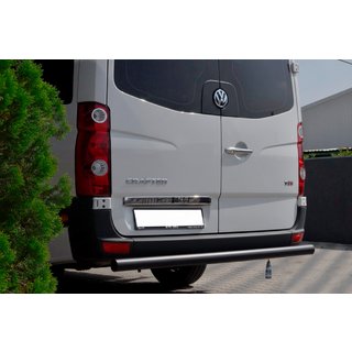 Задня дуга AK002 Black (нерж) Volkswagen Crafter 2006-2016 рр. фото 2