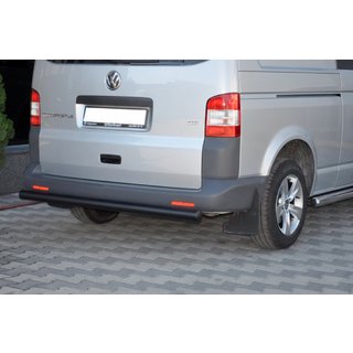Задня дуга AK002 Black (нерж) Volkswagen T5 Transporter 2003-2010 рр. фото 3
