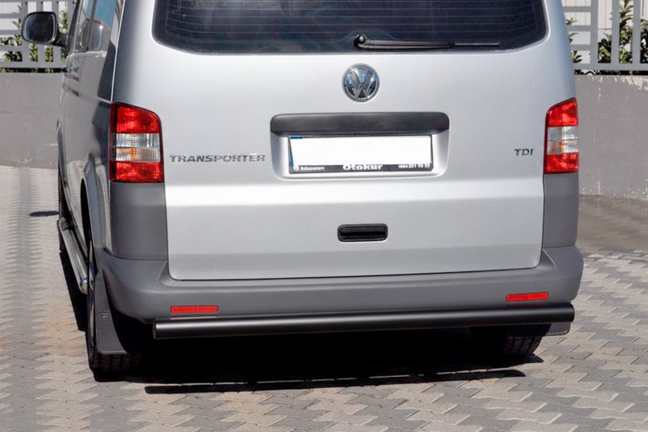Volkswagen T5 Transporter 2003-2010 рр. Задня дуга AK002 Black (нерж) Фото 4