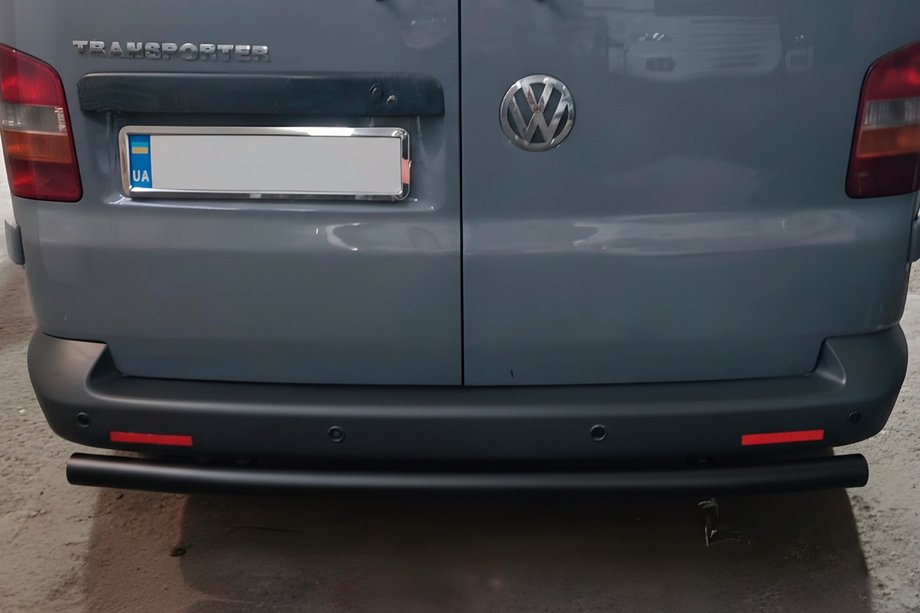 Volkswagen T5 Multivan 2003-2010 рр. Задня дуга AK002 Black (нерж) Фото 5