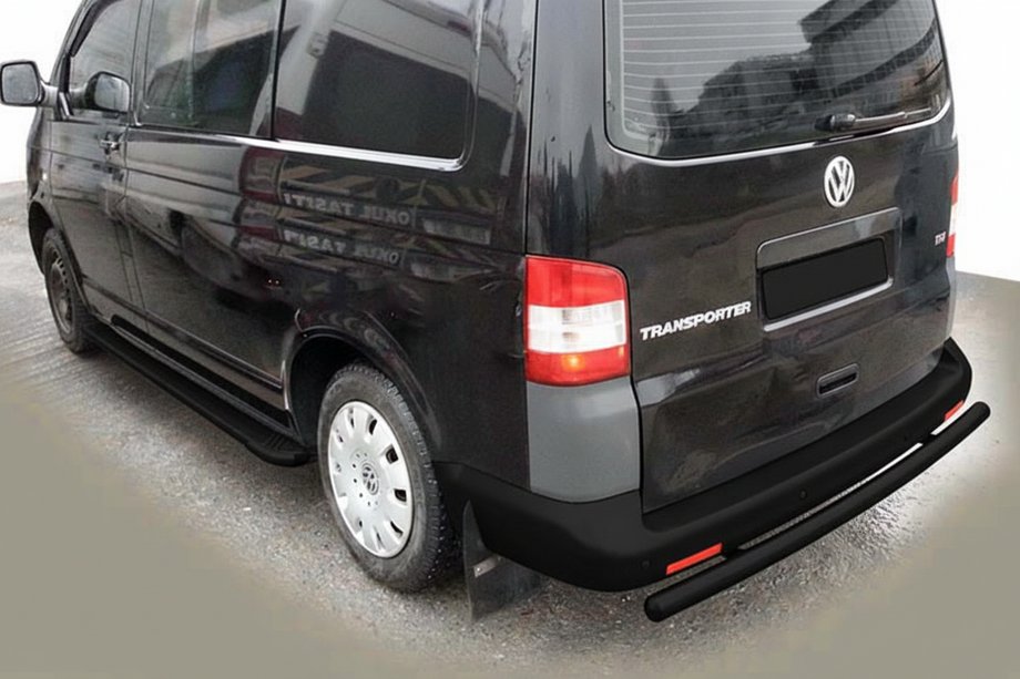 Volkswagen T5 Caravelle 2004-2010 рр. Задня дуга AK002 Black (нерж) Фото 6