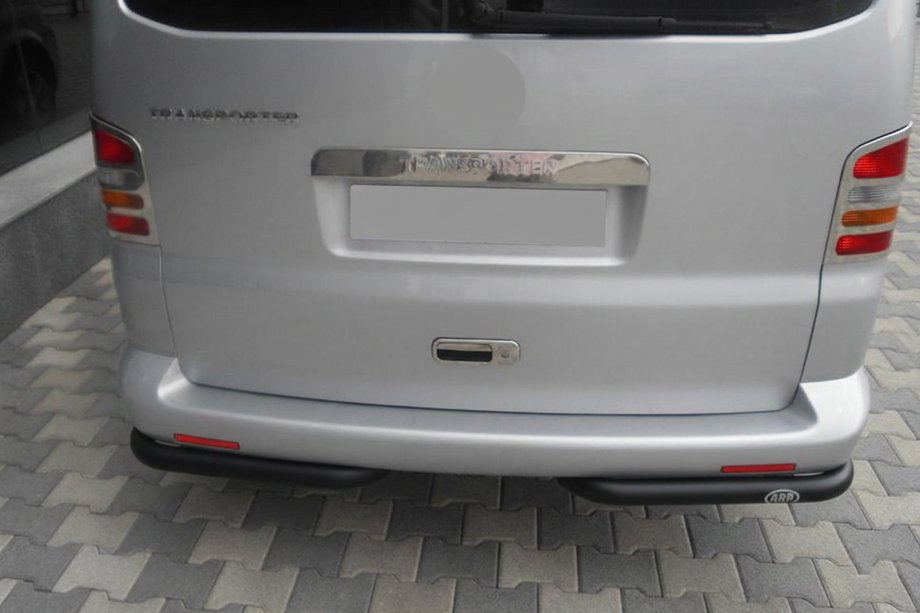 Volkswagen T5 Multivan 2003-2010 рр. Задні куточки AK003 Black (2 шт., нерж) Фото 1