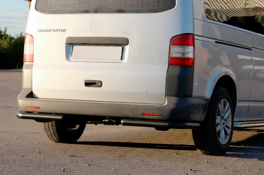 Volkswagen T5 Multivan 2003-2010 рр. Задні куточки AK003 Black (2 шт., нерж) Фото 9