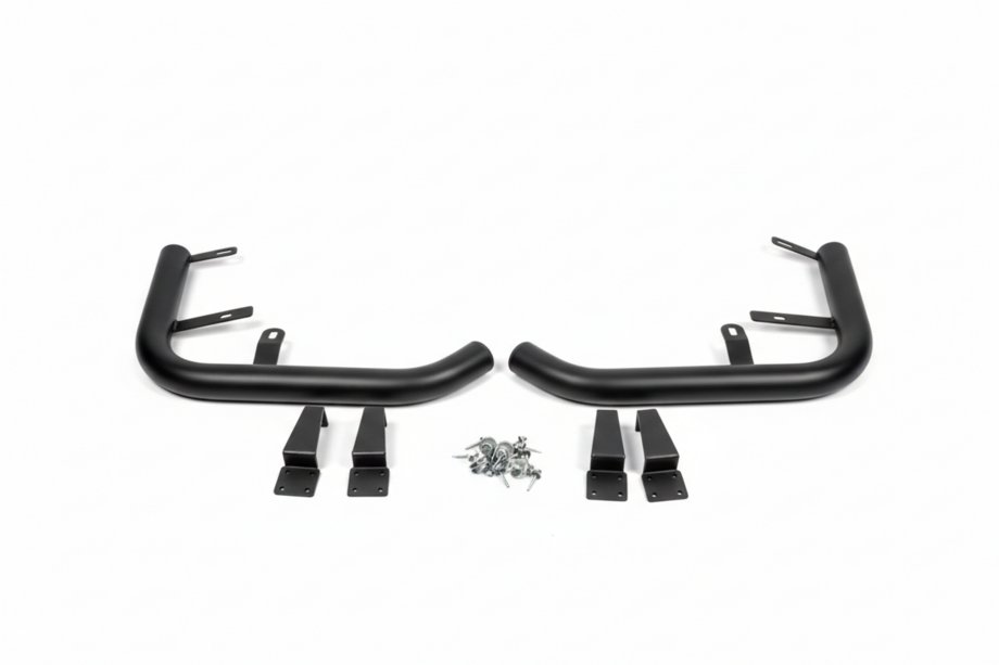 Volkswagen T5 Multivan 2003-2010 рр. Задні куточки AK003 Black (2 шт., нерж) Фото 10