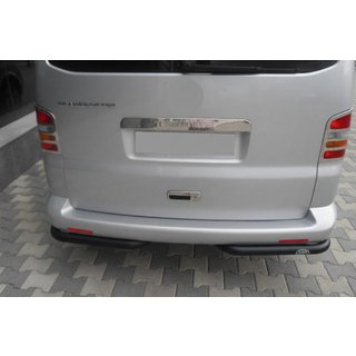 Задні куточки AK003 Black (2 шт., нерж) Volkswagen T5 Caravelle 2004-2010 рр. фото 1