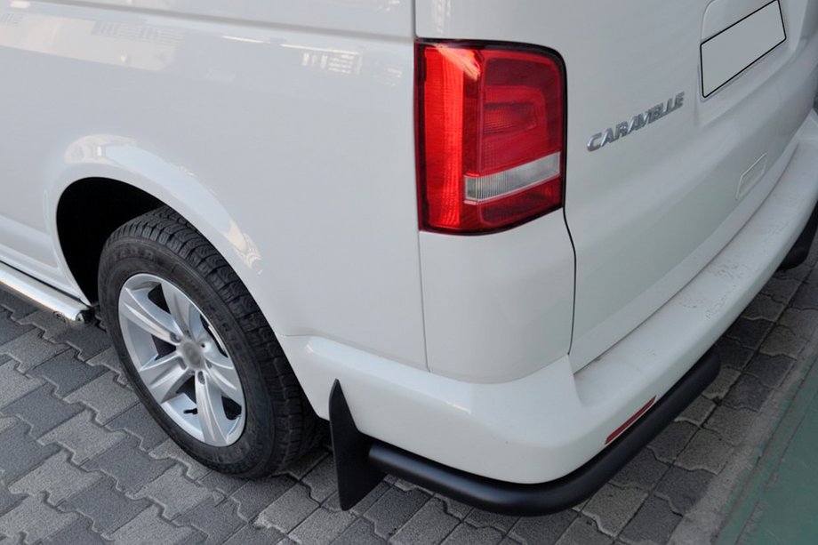 Volkswagen T5 Caravelle 2004-2010 рр. Задні куточки AK003 Black (2 шт., нерж) Фото 8