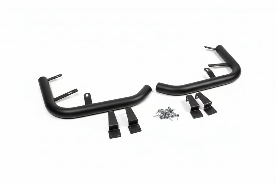 Volkswagen T5 Caravelle 2004-2010 рр. Задні куточки AK003 Black (2 шт., нерж) Фото 11