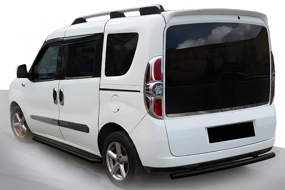 Opel Combo 2012-2018 рр. Задня дуга Black (нерж.) Image
