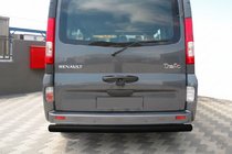 Renault Trafic 2001-2015 рр. Задній захист AK002 Black (нерж) фото 1