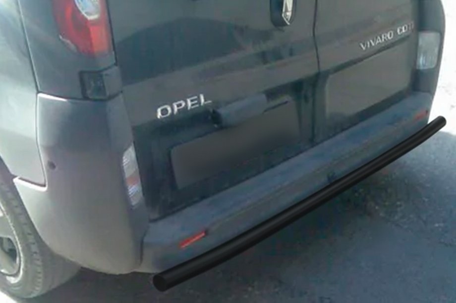 Renault Trafic 2001-2015 рр. Задній захист AK002 Black (нерж) Фото 3