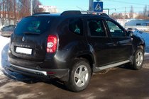 Dacia Duster 2008-2018 рр. Задня дуга пряма Black (нерж.) фото 4