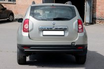 Dacia Duster 2008-2018 рр. Задня дуга пряма Black (нерж.) фото 2