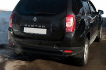 Dacia Duster 2008-2018 рр. Задня дуга пряма Black (нерж.) фото 5