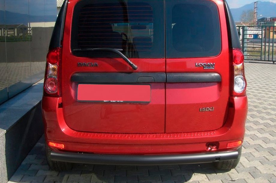 Renault Logan MCV 2005-2013 рр. Задня дуга Black (нерж.) Image