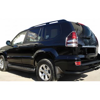 Задні куточки AK003 Black (2 шт., нерж) Toyota Land Cruiser Prado 120 2002-2009 рр. фото 1