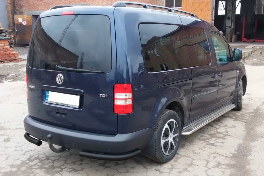 Volkswagen Caddy 2010-2015 рр. Задні куточки AK003 Black (2 шт., нерж) Фото 6