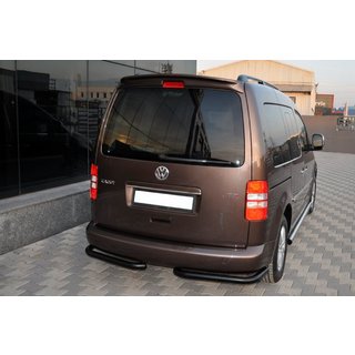 Задні куточки AK003 Black (2 шт., нерж) Volkswagen Caddy 2004-2010 рр. фото 2