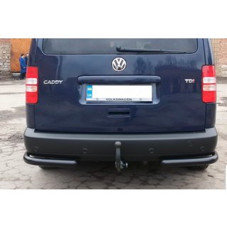 Задні куточки AK003 Black (2 шт., нерж) Volkswagen Caddy 2004-2010 рр. фото 3