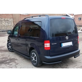 Задні куточки AK003 Black (2 шт., нерж) Volkswagen Caddy 2004-2010 рр. фото 4