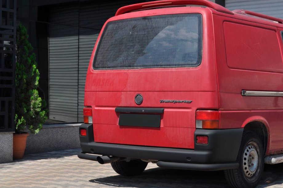 Volkswagen T4 Transporter 1990-2003 рр. Задні куточки AK003 Black (2 шт., нерж) Фото 2