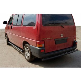 Задня дуга AK002 Black (нерж) Volkswagen T4 Caravelle/Multivan 1990-2003 рр. фото 2