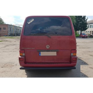 Задня дуга AK002 Black (нерж) Volkswagen T4 Caravelle/Multivan 1990-2003 рр. фото 4