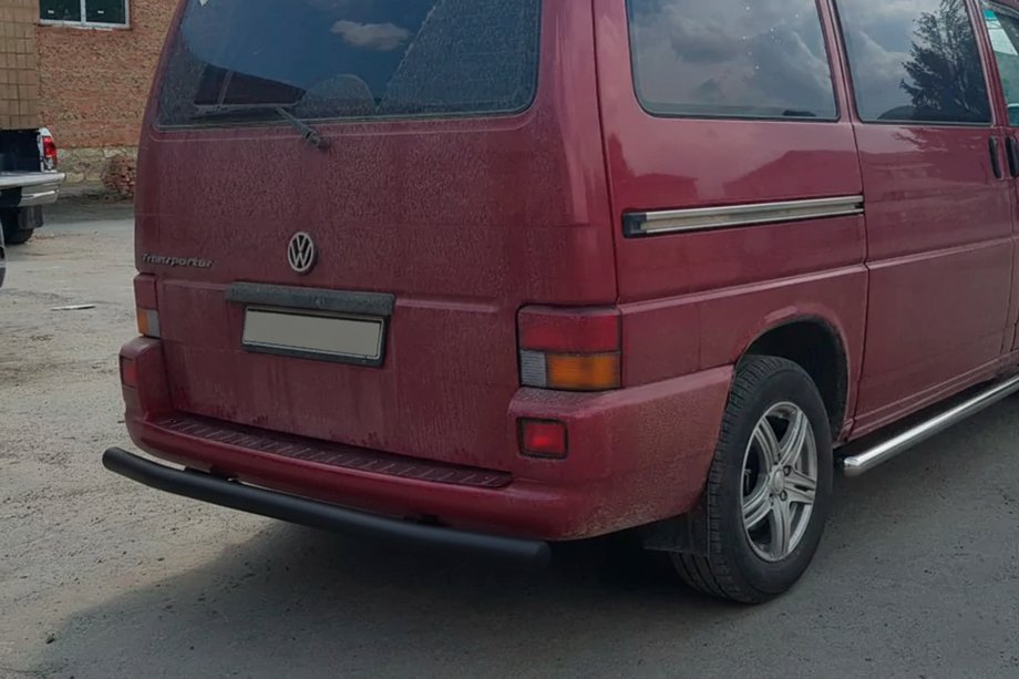 Volkswagen T4 Caravelle/Multivan 1990-2003 рр. Задня дуга AK002 Black (нерж) Фото 1