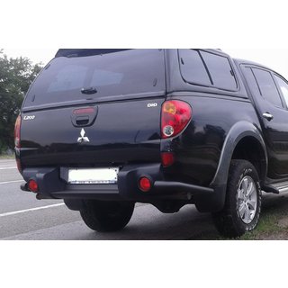 Задні кути AK003 Black (2 шт., нерж) Mitsubishi L200 2006-2015 рр. фото 1
