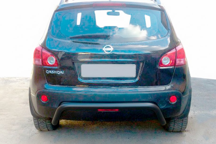 Nissan Qashqai 2007-2010 рр. Задня дуга скоба AK007 Black (нерж.) Фото 1