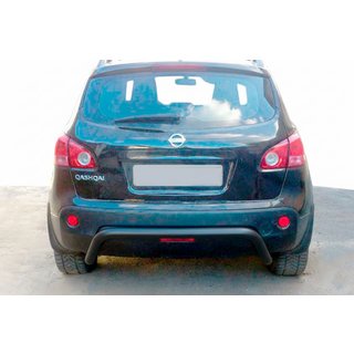Задня дуга AK007 Black (нерж.) Nissan Qashqai 2010-2014 рр. фото 1