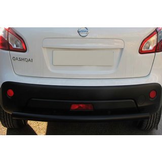 Задня дуга пряма Black (нерж.) Nissan Qashqai 2010-2014 рр. фото 2