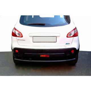 Задня дуга пряма Black (нерж.) Nissan Qashqai 2010-2014 рр. фото 1