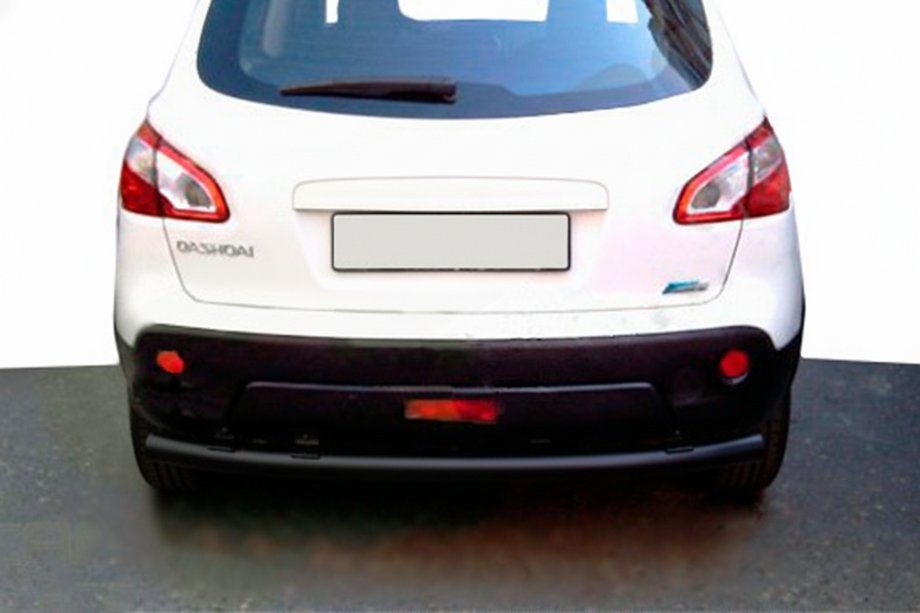 Nissan Qashqai 2010-2014 рр. Задня дуга пряма Black (нерж.) Фото 1