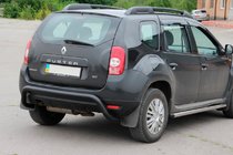 Renault Duster 2008-2017 рр. Задня дуга скоба Black (нерж.) фото 3