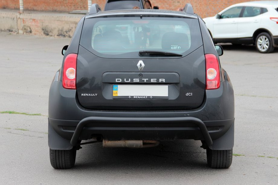 Dacia Duster 2008-2018 рр. Задня дуга скоба Black (нерж.) Фото 2