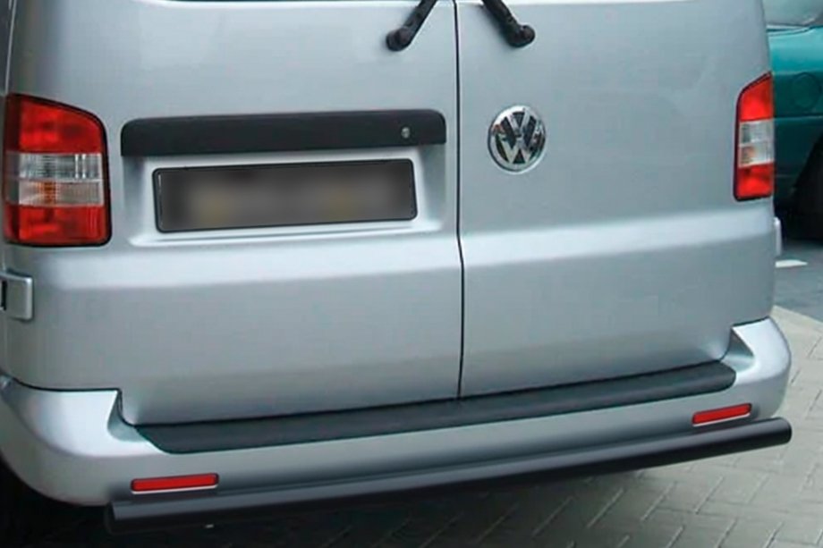 Volkswagen Caddy 2004-2010 рр. Задня дуга Black (1 шт, нерж) Фото 1