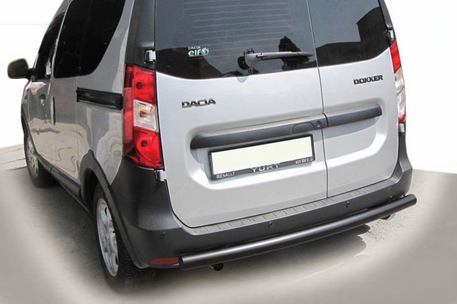 Renault Dokker 2013-2022 рр. Задня дуга AK002 Black (нерж) Фото 2