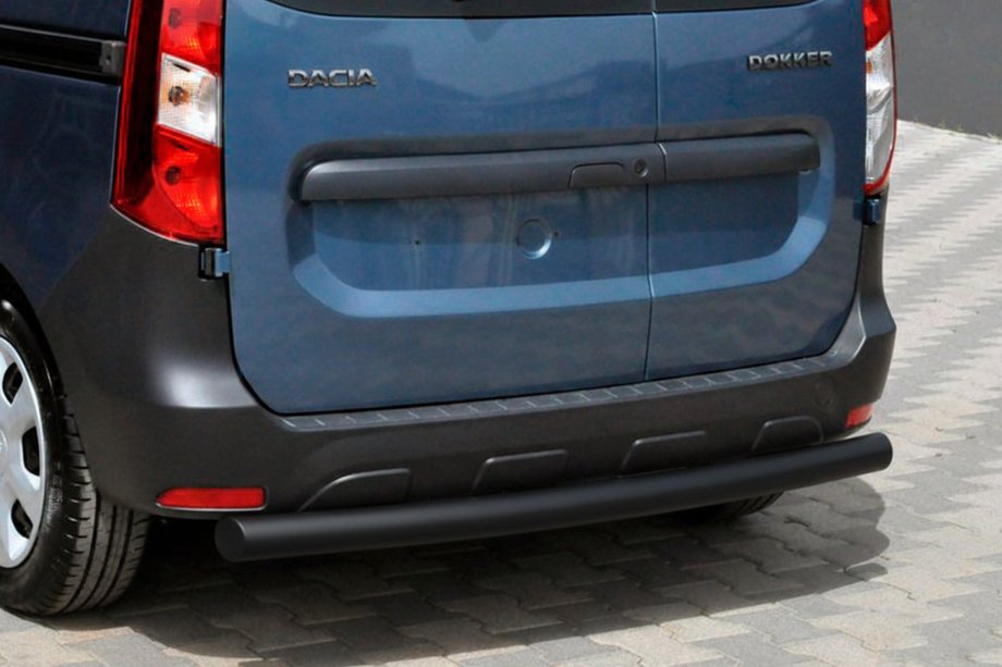 Dacia Dokker 2013-2022 рр. Задня дуга AK002 Black (нерж) Фото 1