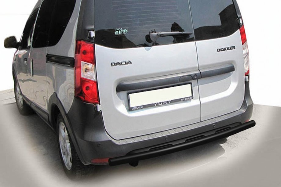 Dacia Dokker 2013-2022 рр. Задня дуга AK002 Black (нерж) Фото 2
