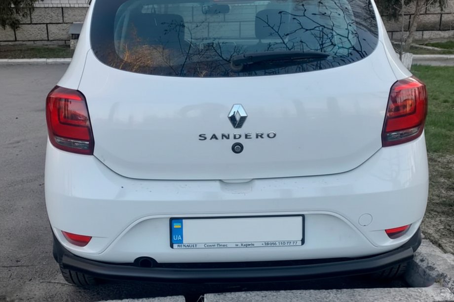 Renault Sandero 2013-2022 рр. Задня дуга AK002 Black (нерж) Фото 2