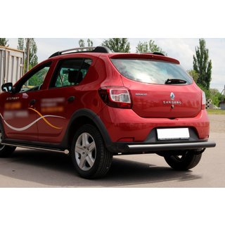 Задня дуга AK002 Black (нерж) Dacia Sandero 2013-2020 рр. фото 2