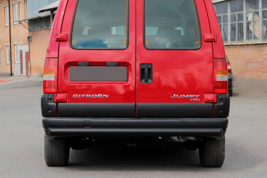 Citroen Jumpy 1996-2007 рр. Задня дуга Black (нерж) Image