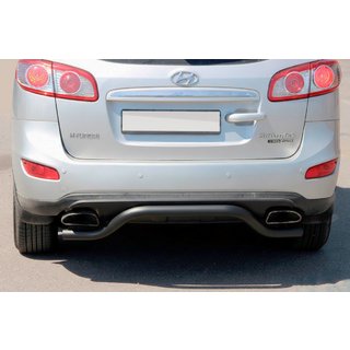 Задня дуга AK007-2 Black (нерж.) Hyundai Santa Fe 2 2006-2012 рр.