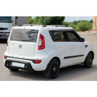 Задня дуга AK002 Black (нерж) Kia Soul I 2008-2013 рр. фото 2