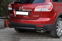 Mazda CX-9 2007-2016 рр. Задня дуга AK002 Black (нерж.) фото 1