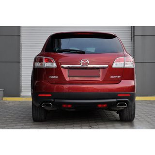 Задня дуга AK002 Black (нерж.) Mazda CX-9 2007-2016 рр. фото 2