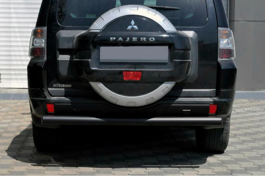 Mitsubishi Pajero Wagon IV 2006-2021 рр. Задня дуга AK002 Black (нерж.) Фото 1