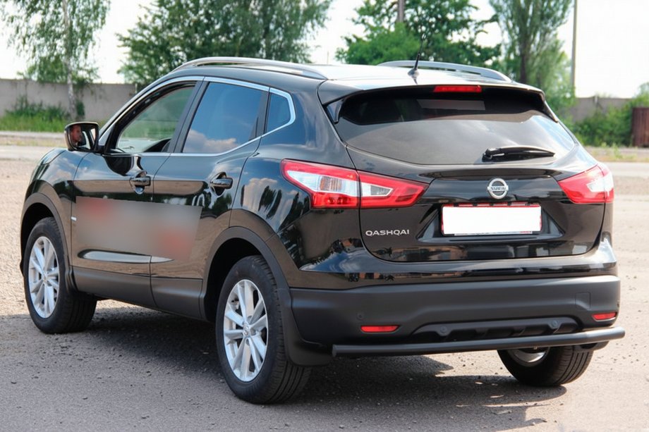 Nissan Qashqai 2014-2021 рр. Задня дуга AK002 Black (нерж) Фото 3