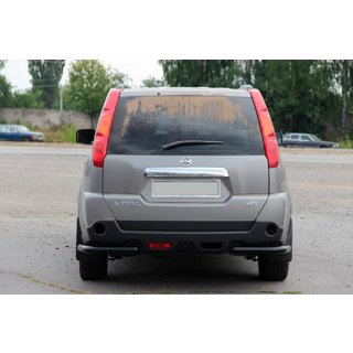 Задні кути AK003 Black (2 шт., нерж.) Nissan X-trail T31 2007-2014 рр. фото 3