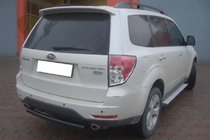 Subaru Forester 2008-2013 рр. Задня дуга AK002 Black (нерж) фото 1
